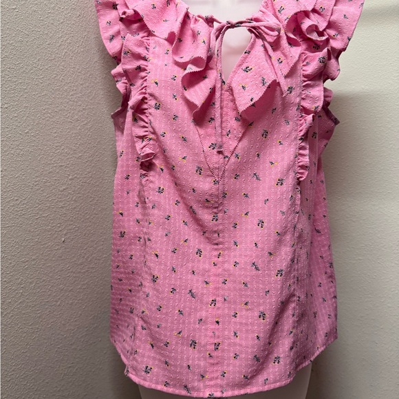 LOFT Pink Ruffled Blouse - Picture 2 of 5